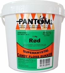 Candyfloss sukker - Rød (1 kg)
